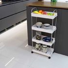 قفسه چرخ دستی آشپزخانه 4 طبقه باریک برای سبزیجات قابل استفاده مجدد و سبک وزن نصب آسان