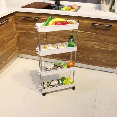 Sonsill Folding Utility گاری های ذخیره سازی خانه 4 طبقه بدون بو چند منظوره بادوام