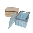 جعبه ذخیره سازی پلاستیکی تاشو با درب چند صحنه، ظروف تاشو قابل شستشو با درب