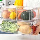 مجموعه سازمان‌دهنده یخچال شفاف پلاستیکی روی هم 4 عدد ذخیره‌سازی مواد غذایی آشپزخانه